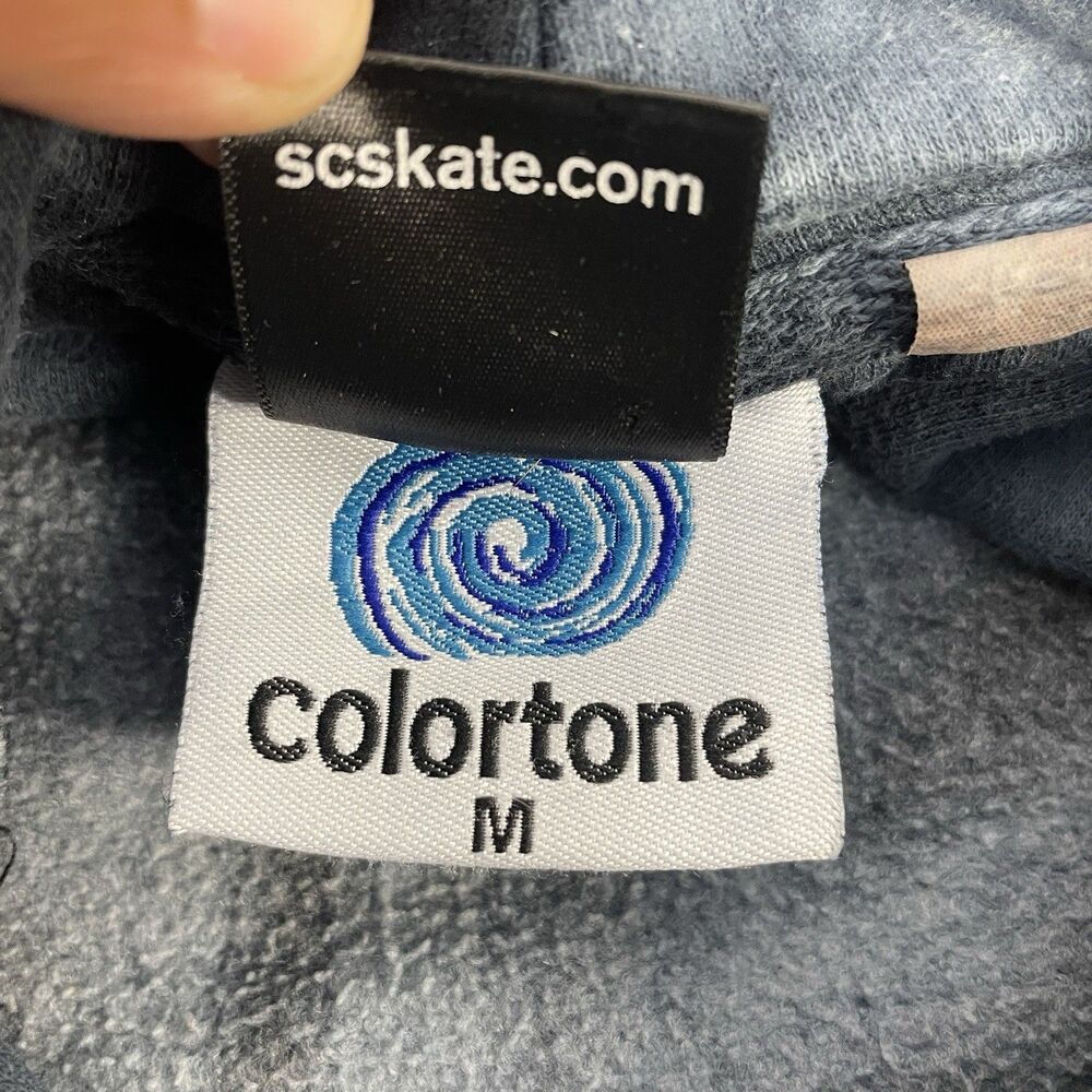 Santa Cruz Colortone Adult M Gray Black Tie Dye Hoodie Sweatshirt - Picture 6 of 8